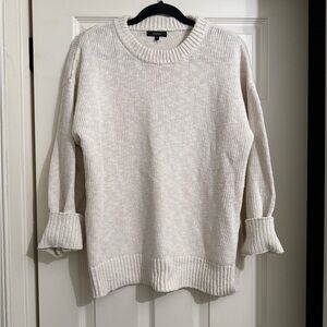 Quince line over sized cream sweater NWOT